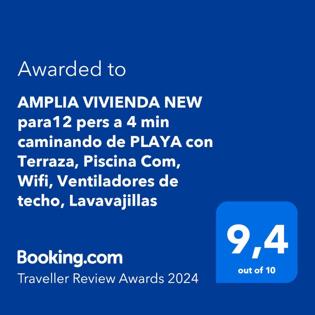 רוקאוטס דה מר Amplia Vivienda New Para12 Pers A 4 Min Caminando De Playa Con Terraza, Piscina Com, Wifi, Ventiladores De Techo, Lavavajillas מראה חיצוני תמונה